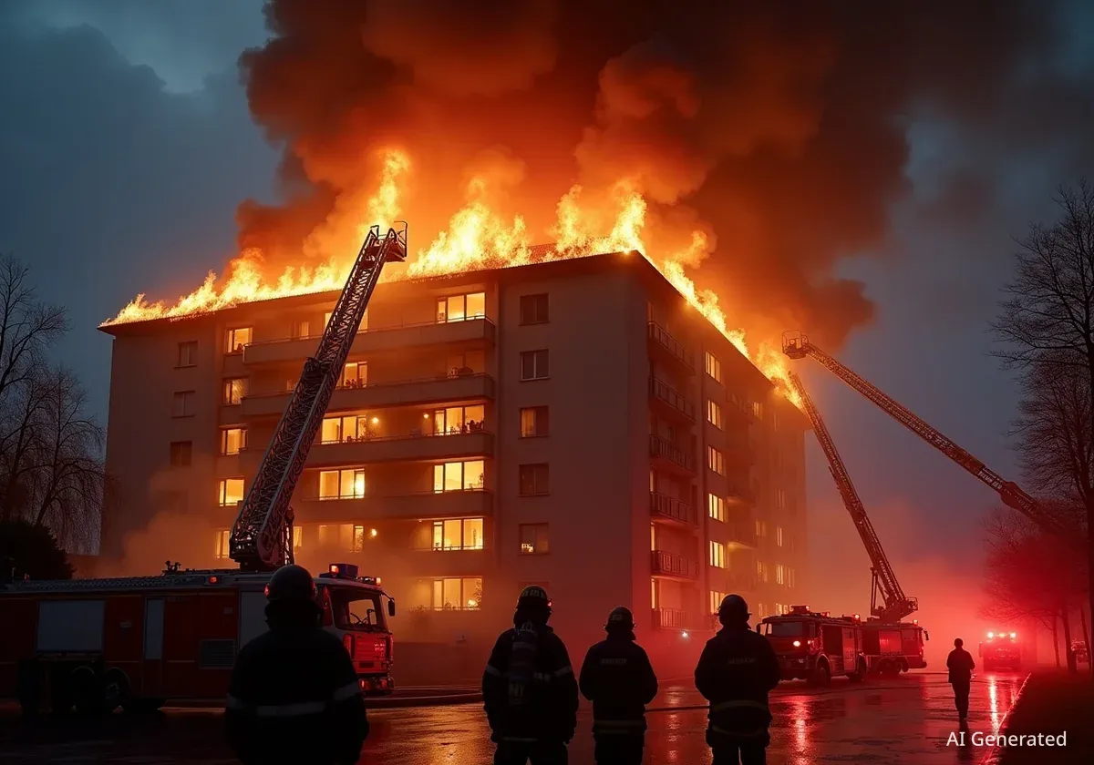 Major Fire Engulfs Kirchdorf Apartment Building