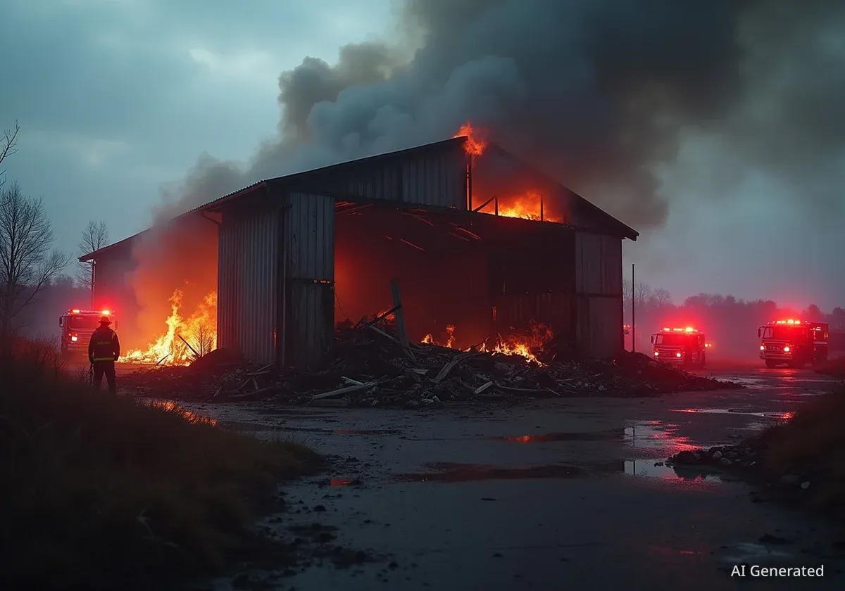 Shed Fire Destroys Building in Rüeggisberg