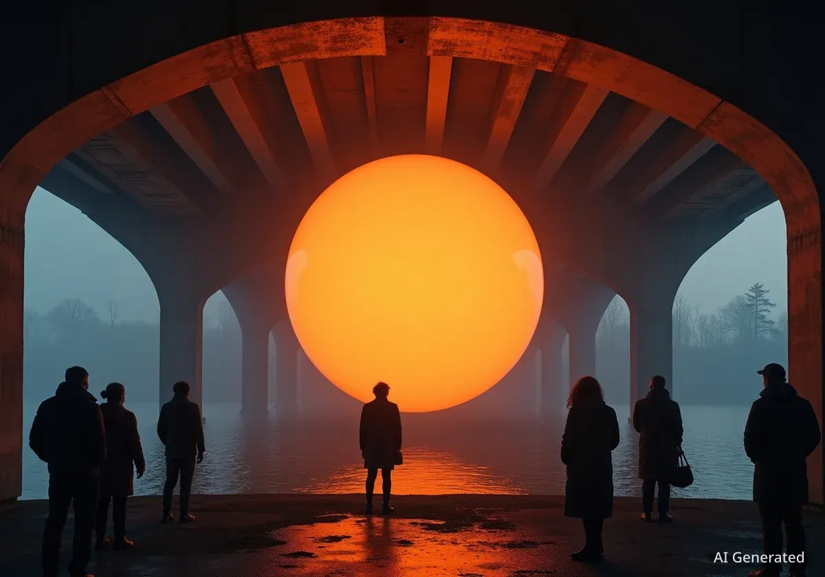 Mysterious Orange Sphere Appears Under Bern Bridge